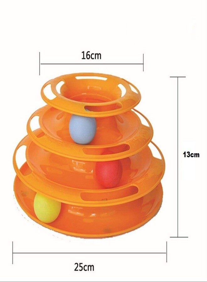 Sage Square Cat's Plastic 3 Layers Pet Intelligence Crazy Play Tray Toys (Colour May Vary) - Image 4